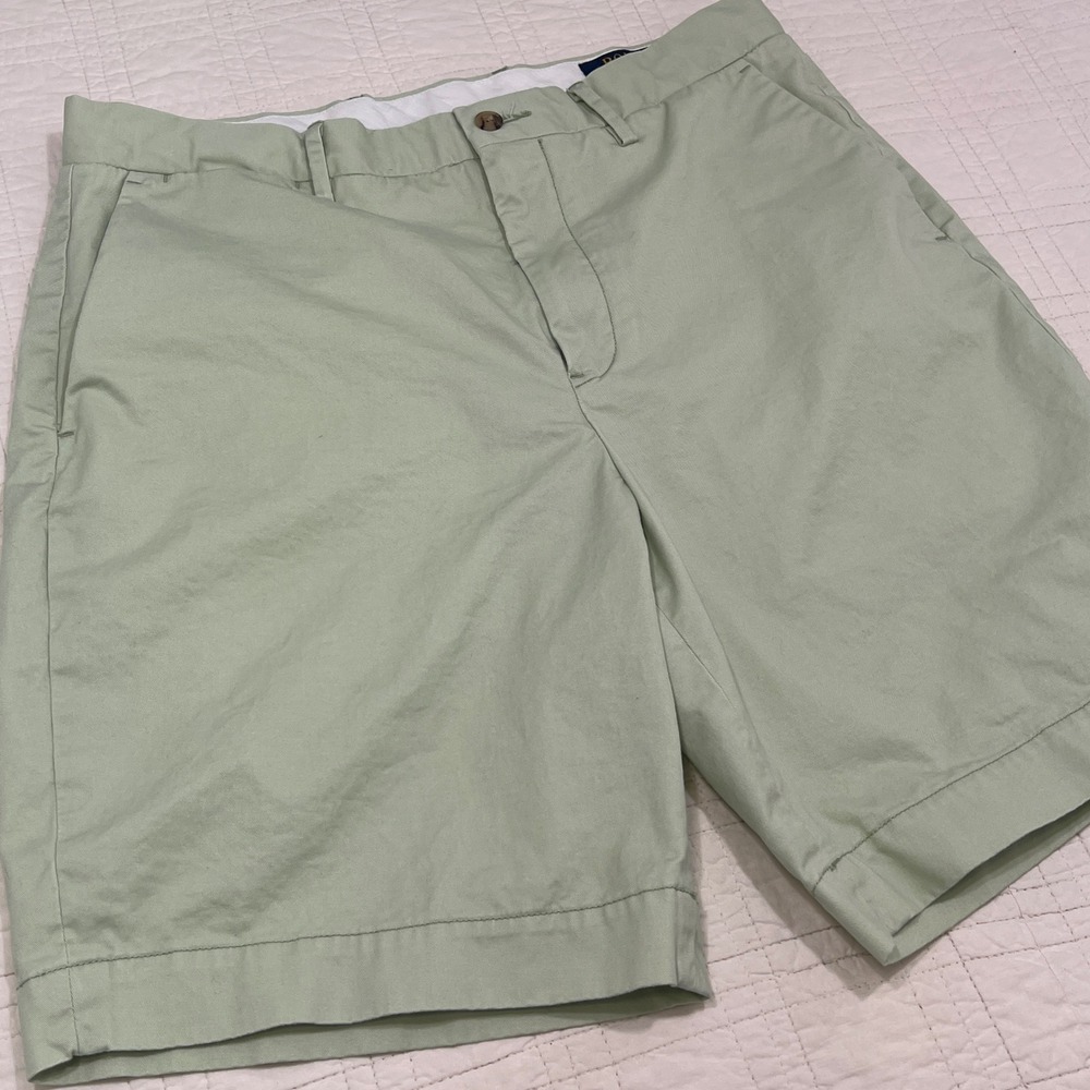 Polo Ralph Lauren Mens 33 Stretch Classic Fit Chino Shorts Mint Green Cotton